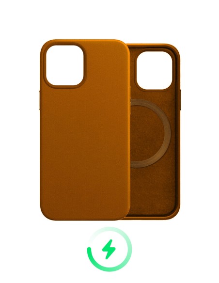 Cover in pelle MagSafe Apple iPhone colorate magnetiche ricarica wireless