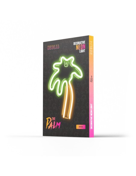 Palm Neon LED Lamp, Green & Orange