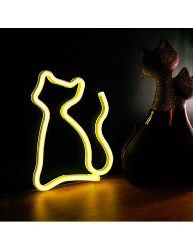 Cat Neon LED Lamp, Warm White