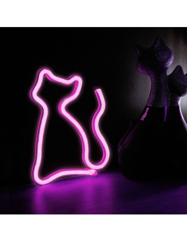 Cat Neon LED Lamp, Pink
