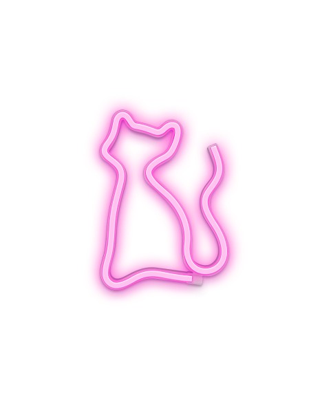 Cat Neon LED Lamp, Pink