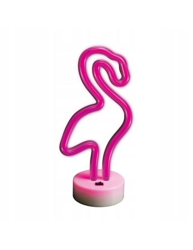 Flamingo - Lampada Neon LED con base