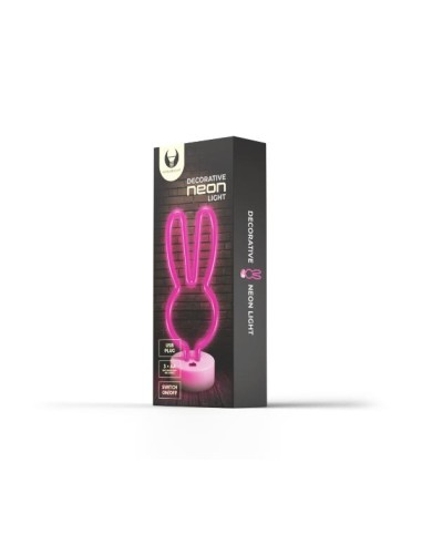 Neon rabbit-shaped wall lamp with LED.