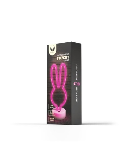 Neon rabbit-shaped wall lamp with LED.