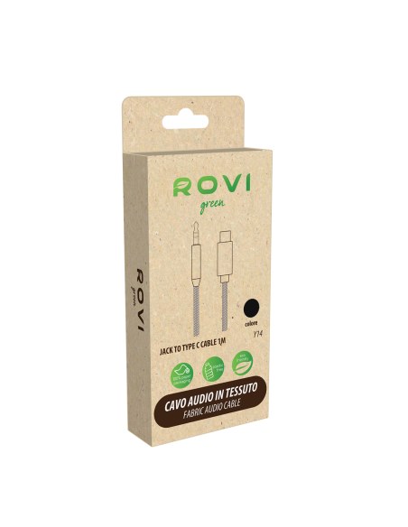 Aux - Y14 Fabric Audio Cable Jack 3.5mm - Type C