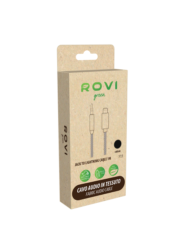 Aux - Y13 Fabric Audio Cable Jack 3.5mm - Lightning 100cm