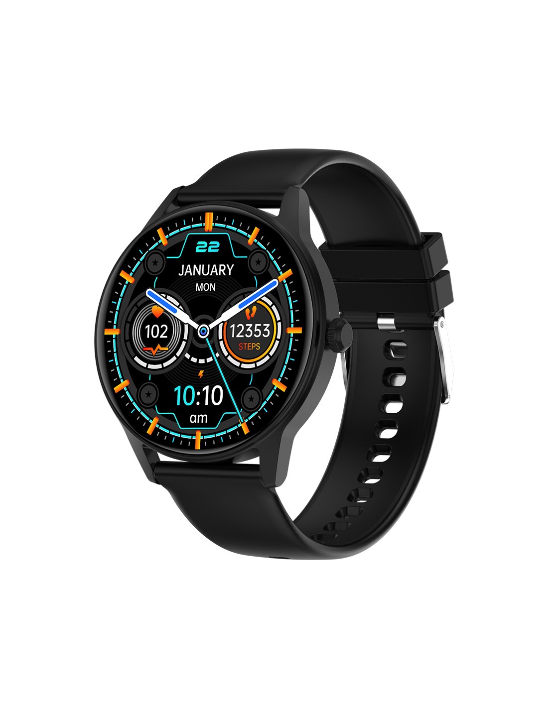 Krono - Smartwatch bluetooth con funzione di chiamata 1,39 Black