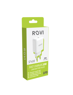 Fast Charger ST860 - 1 porta USB-C, 20W, PD White 2