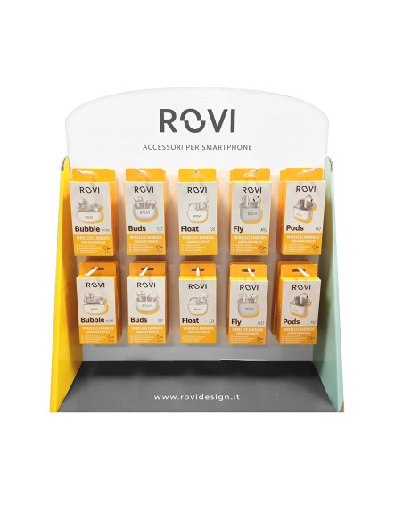 Hooks PLUS display with wireless earphones 30pcs in 5 models | Rovi