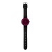 Coloured Clock - Black and Fuchsia (Small)