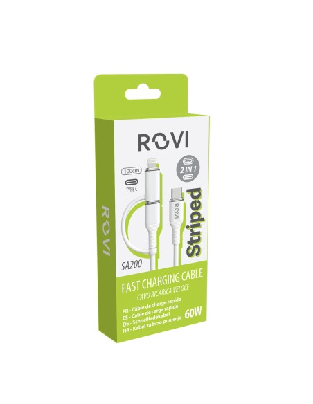 Cavo ricarica e dati in PVC Type-C con adattatore Lightning