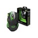 Hawk - Mouse da Gaming Led 7D / 2400 dpi con Cavo USB, Nero / Verde