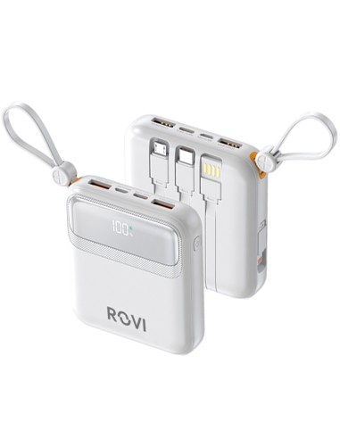 LX21 Power - Power Bank con cavi 10000 mAh White