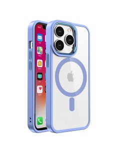 Transparent hard cover with coloured edges, compatible with MagSafe