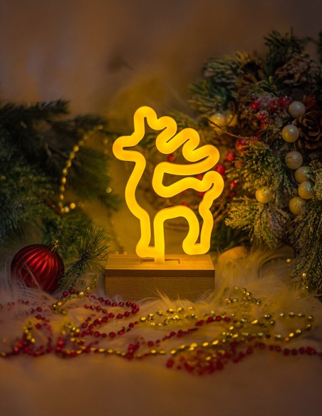 Dinosaur-shaped neon wall lamp with LED.