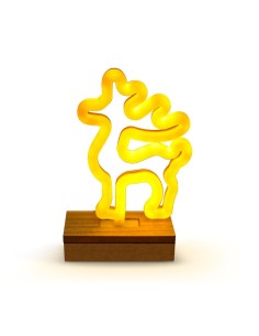 Dinosaur-shaped neon wall lamp with LED.