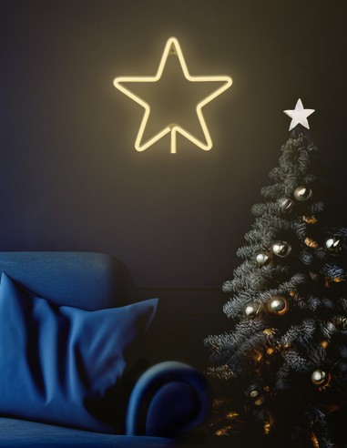 Dinosaur-shaped neon wall lamp with LED.