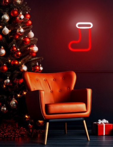 Dinosaur-shaped neon wall lamp with LED.