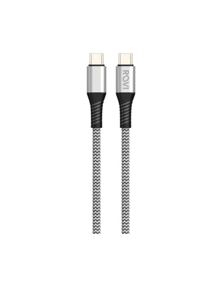 Fabric SA212 - Cavo in tessuto da Type-C a Type-C, 1.5M, 60W, Argento