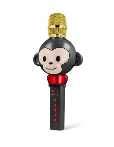 Microfono Karaoke Bluetooth con Altoparlante Scimmietta black