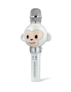 Microfono Karaoke Bluetooth con Altoparlante Scimmietta White