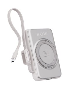 LX23 Power - Power Bank 10000 mAh Magsafe silver con stand 22.5w ricarica veloce 2
