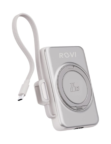 LX23 Power - Power Bank 10000 mAh Magsafe silver con stand 22.5w ricarica veloce