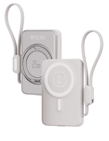 LX23 Power - Power Bank 10000 mAh Magsafe silver con stand 22.5w ricarica veloce