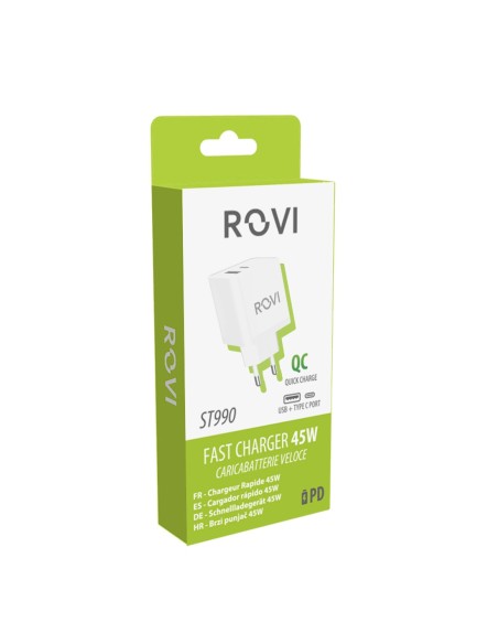 GaN 45w Fast Charger USB-C - 1USB A (ST900)