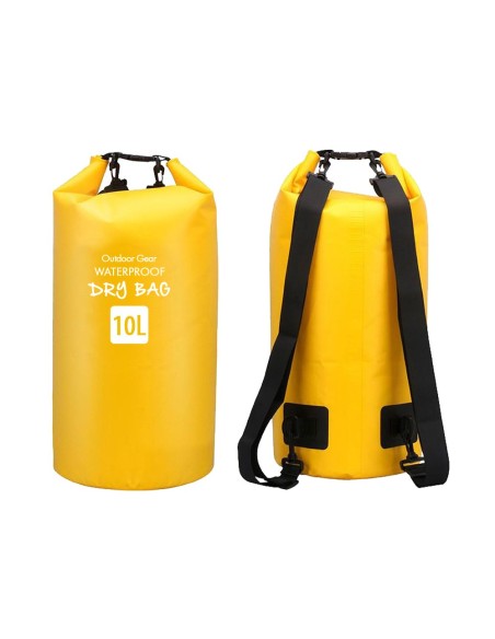 Sacca impermeabile a tracolla 10L - giallo