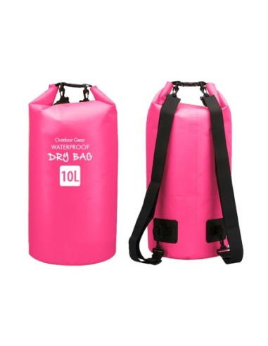 Sacca impermeabile a tracolla 10L - fucsia