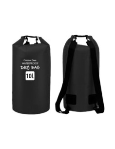 Sacca impermeabile a tracolla 15L - nero