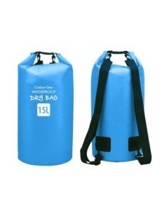 Sacca impermeabile a tracolla 15L - azzurro