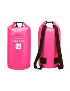 Sacca impermeabile a tracolla 15L - fucsia