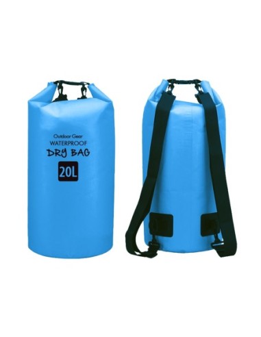 Sacca impermeabile a tracolla 20L - azzurro