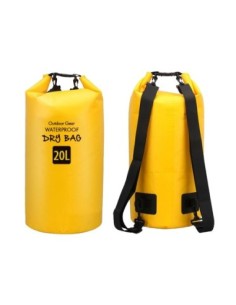 Sacca impermeabile a tracolla 20L - giallo