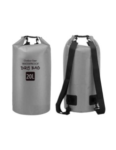 Sacca impermeabile a tracolla 20L - grigio