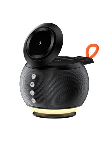 Globe - charging station 3 in 1 con speaker bluetooth 5e e luce led black