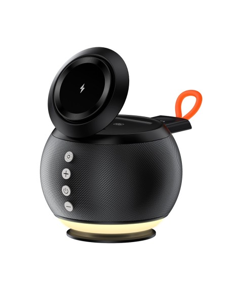 Globe - charging station 3 in 1 con speaker bluetooth 5e e luce led black