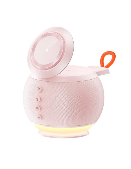 Globe - charging station 3 in 1 con speaker bluetooth 5e e luce led pink