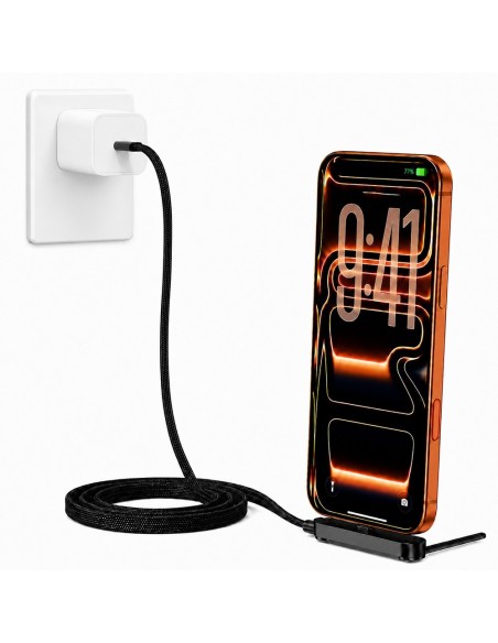Fabric TY01C-C cavo 240W Type-c Type-c in tessuto con supporto magnetico stand