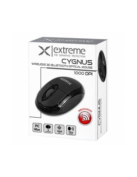 Cygnus - 3D Wireless Bluetooth Mouse / 1000 dpi with USB Cable, Black