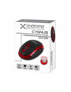 Cygnus - 3D Wireless Bluetooth Mouse / 1000 dpi with USB Cable, Red 2