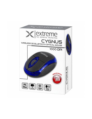 Cygnus - 3D Wireless Bluetooth Mouse / 1000 dpi with USB Cable, Blue