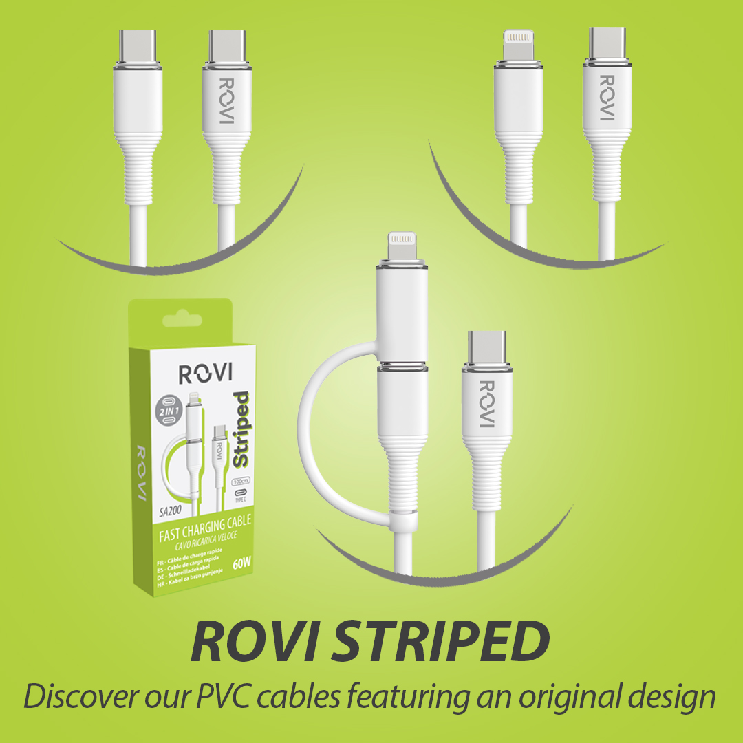 Striped charging cables